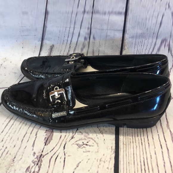 Via Spiga black patent loafers flats Women's size 9.5 - Picture 2 of 6